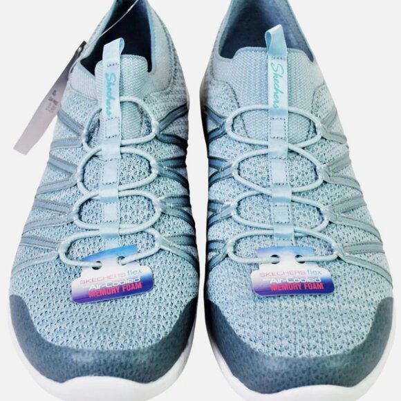 Skechers Arya Ladies Slip On Shoe Air Cooled Memory Foam US Size 6 Blue - Picture 10 of 10